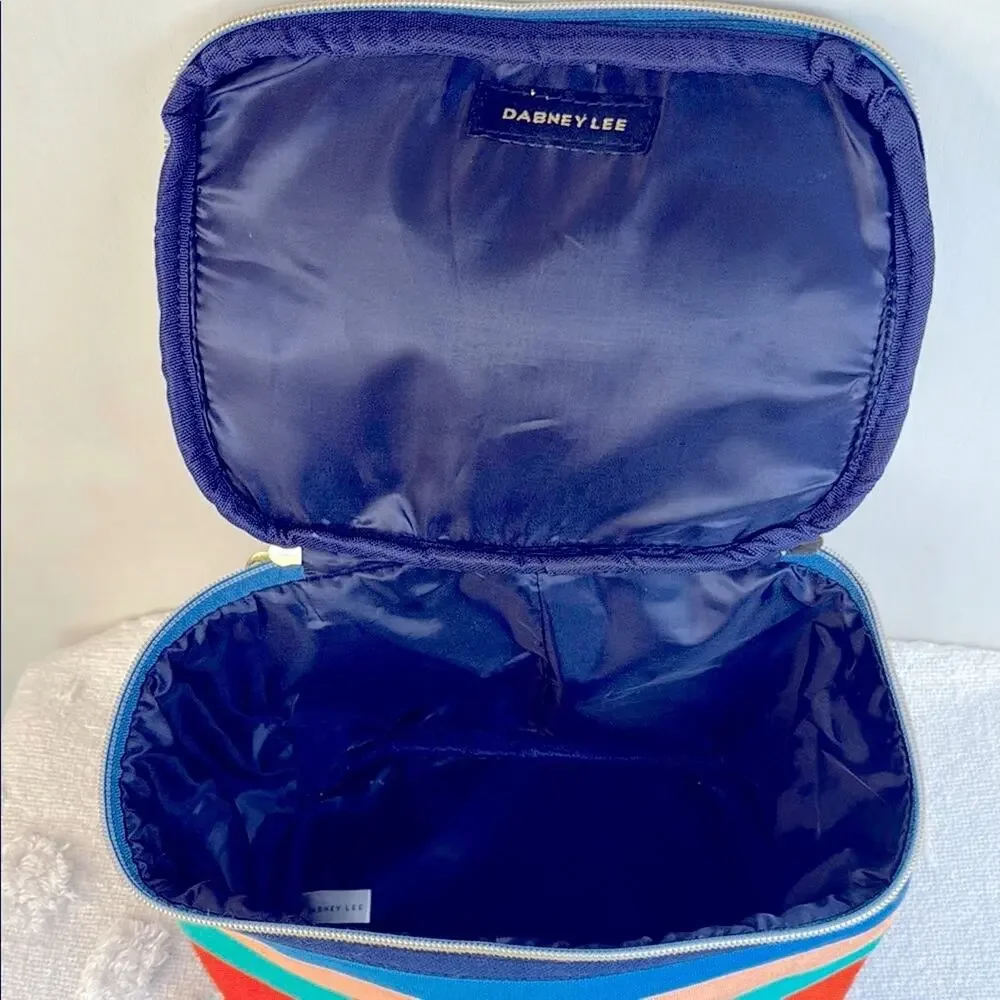 Dabney Lee Hellow Beautiful Colorful Striped Cosmetic Bag
